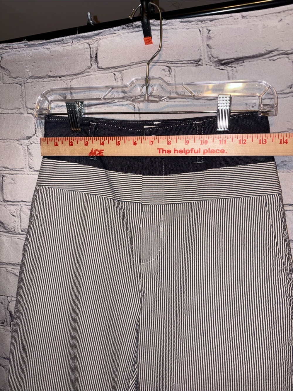Jason Wu Seersucker & Denim Pants In Twilight Star White Size 2 Striped Modern - Picture 8 of 14